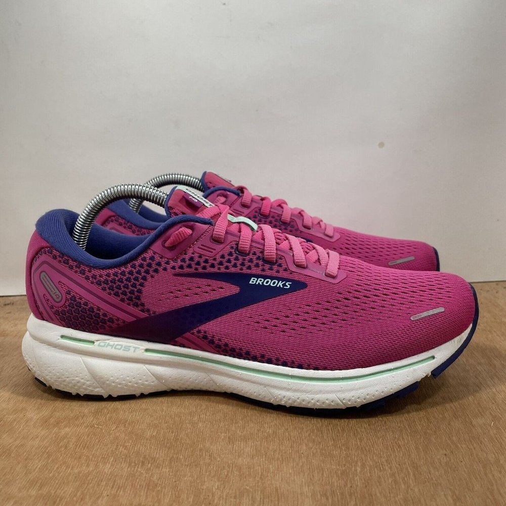 Brooks Ghost 14 Women Size 10 Pink Athletic Running Shoes